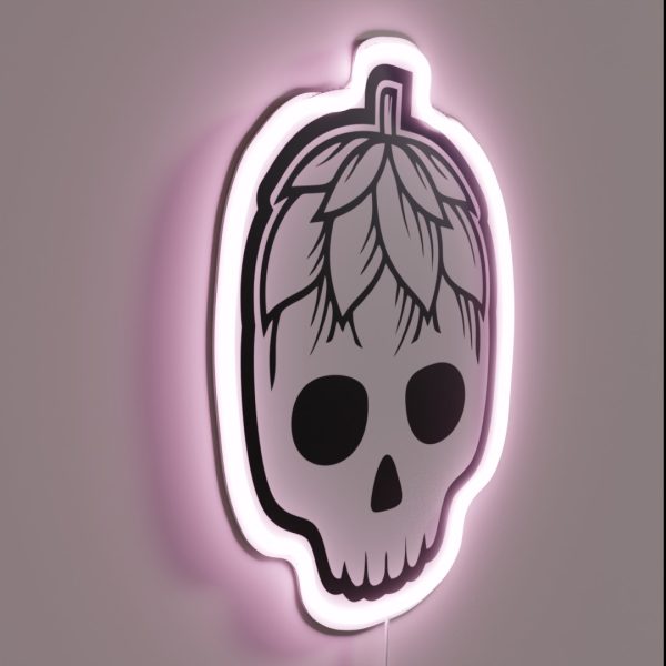 Hophead The Beer Loving Skull RGB Neon Sign