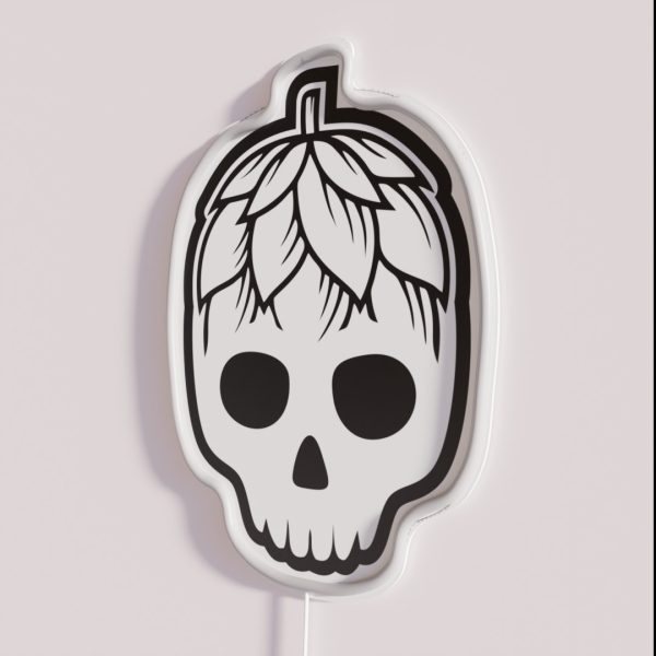 Hophead The Beer Loving Skull RGB Neon Sign