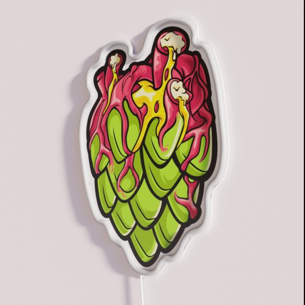 Hops Craft Beer Heart Brewer Hobby Brewer RGB Neon Sign