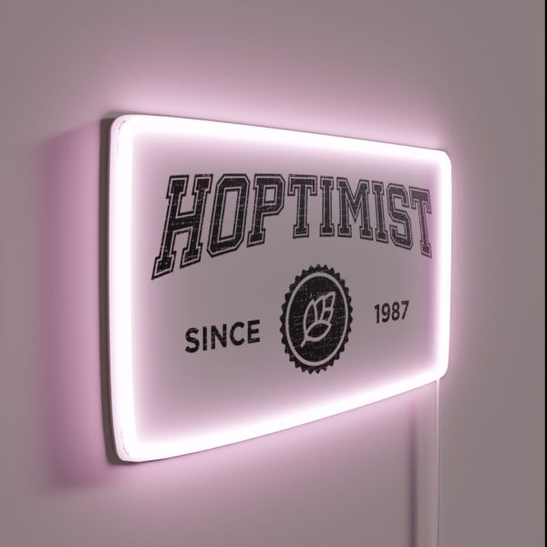 HOPTIMIST University Style 1987 Craft Beer RGB Neon Sign