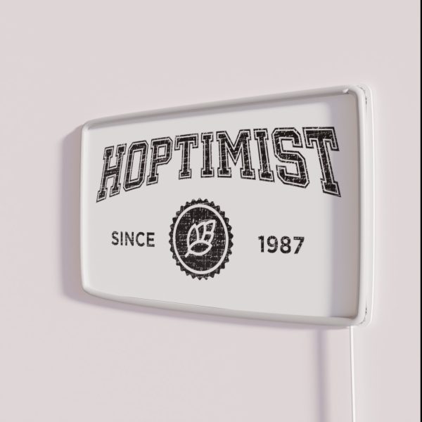 HOPTIMIST University Style 1987 Craft Beer RGB Neon Sign