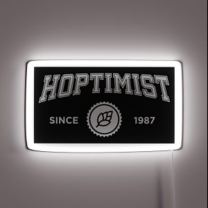 HOPTIMIST University Style 1987 Craft Beer RGB Neon Sign