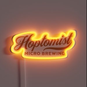 Hoptomist Hops Beer Brewing Microbrewery Micro Brew RGB Neon Sign