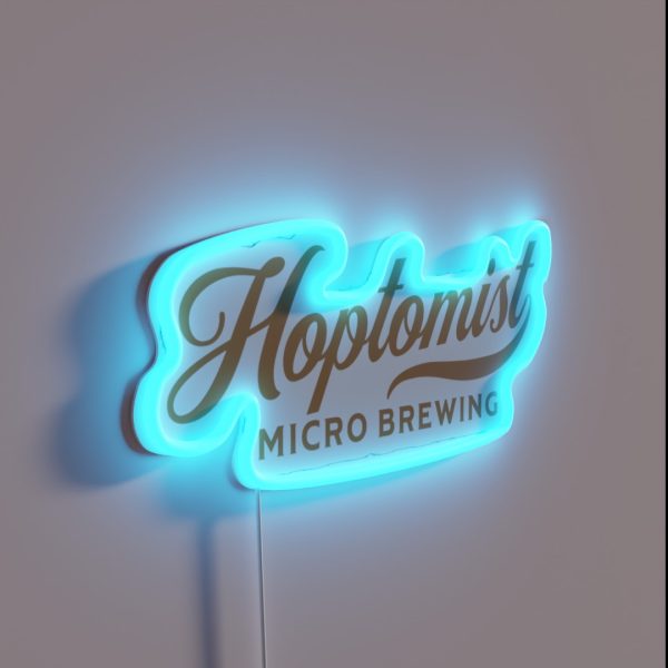 Hoptomist Hops Beer Brewing Microbrewery Micro Brew RGB Neon Sign