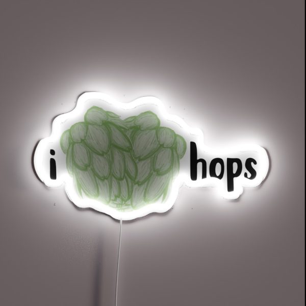 I Heart Hops RGB Neon Sign