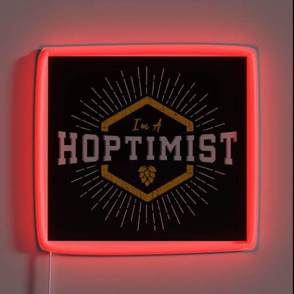 I M A HOPTIMIST Starburst With Hop RGB Neon Sign