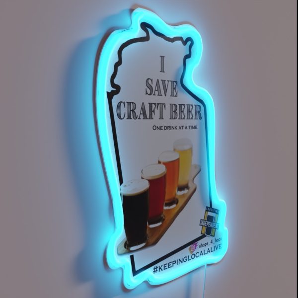 I Save Craft Beer NT RGB Neon Sign