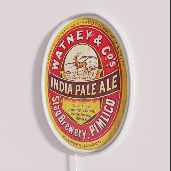 India Pale Ale Beer Label RGB Neon Sign