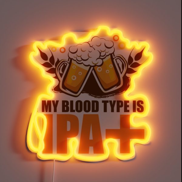 IPA Funny Craft Beer Tee RGB Neon Sign