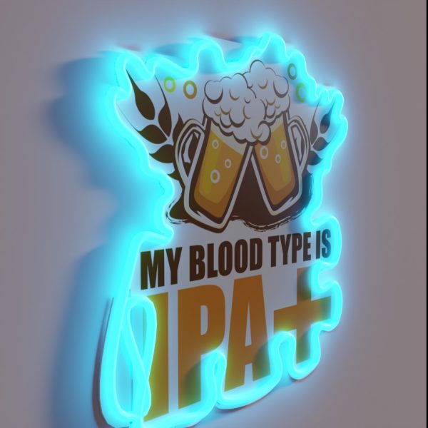 IPA Funny Craft Beer Tee RGB Neon Sign