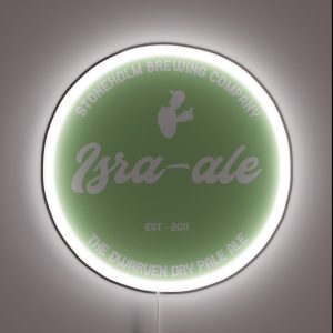 Israle Ale Mock Beer Logo Shadow Of Israphel RGB Neon Sign