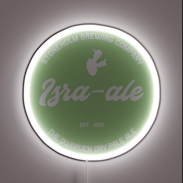 Israle Ale Mock Beer Logo Shadow Of Israphel RGB Neon Sign
