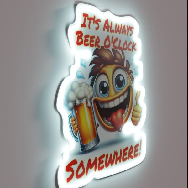 It S Always Beer O Clock Somewhere RGB Neon Sign