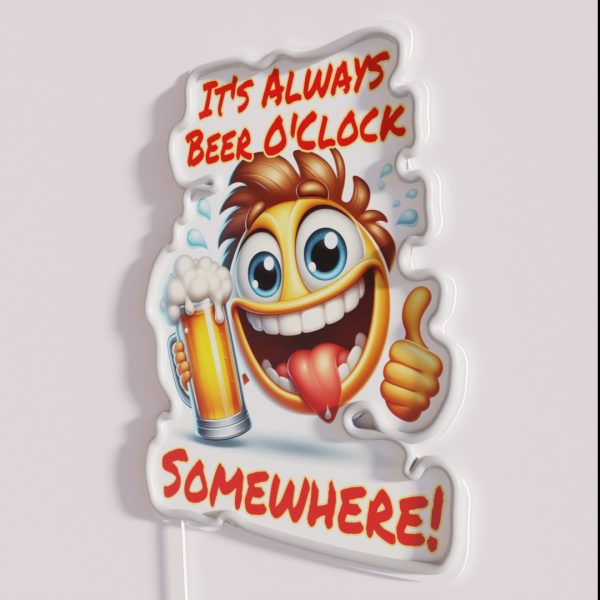 It S Always Beer O Clock Somewhere RGB Neon Sign