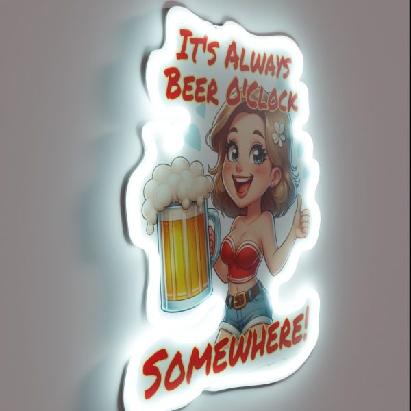 It S Always Beer O Clock Somewhere RGB Neon Sign