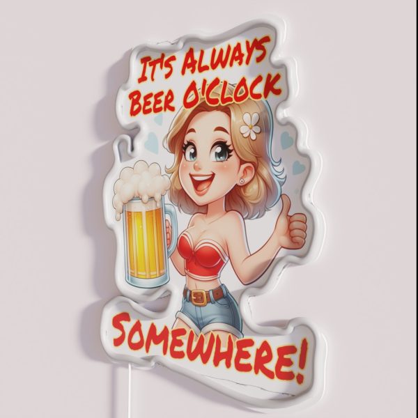 It S Always Beer O Clock Somewhere RGB Neon Sign