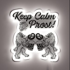 KEEP CALM Bavarian Lions RGB Neon Sign
