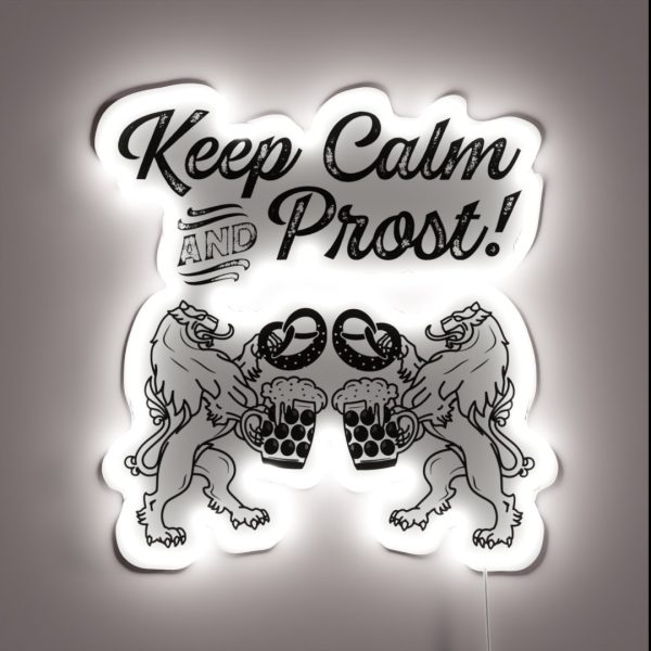KEEP CALM Bavarian Lions RGB Neon Sign