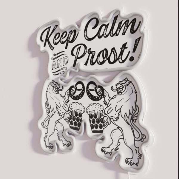 KEEP CALM Bavarian Lions RGB Neon Sign