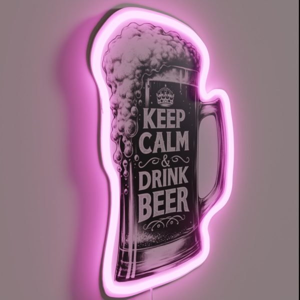Keep Calm Drink Beer Keep Calm And Pivo RGB Neon Sign