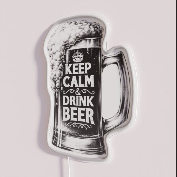 Keep Calm Drink Beer Keep Calm And Pivo RGB Neon Sign