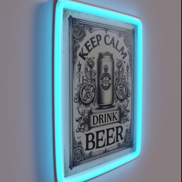 Keep Calm Drink Beer Keep Calm RGB Neon Sign