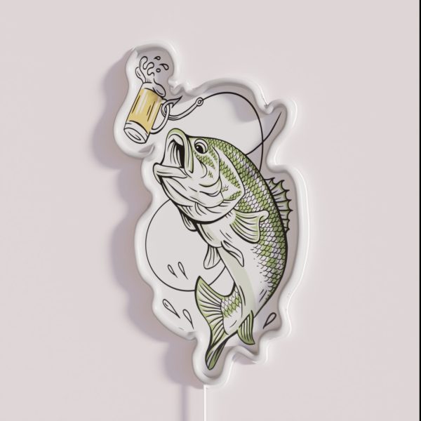 Lager Lure Beer Bait Bass RGB Neon Sign