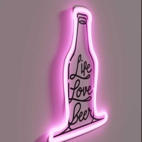 Life Love Beer Funny Snowboarding Good Life Essential RGB Neon Sign