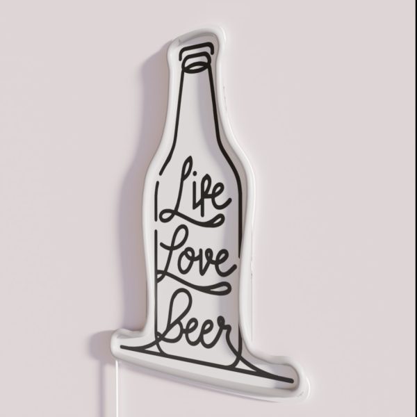 Life Love Beer Funny Snowboarding Good Life Essential RGB Neon Sign