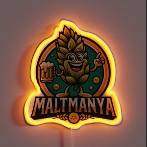 Maltmanya White RGB Neon Sign