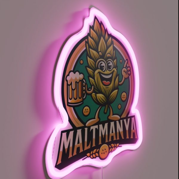 Maltmanya White RGB Neon Sign