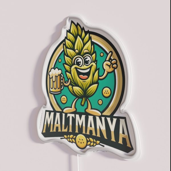 Maltmanya White RGB Neon Sign