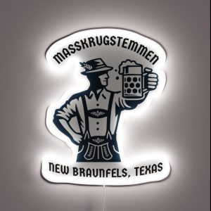 Masskrugstemmen New Braunfels Texas RGB Neon Sign
