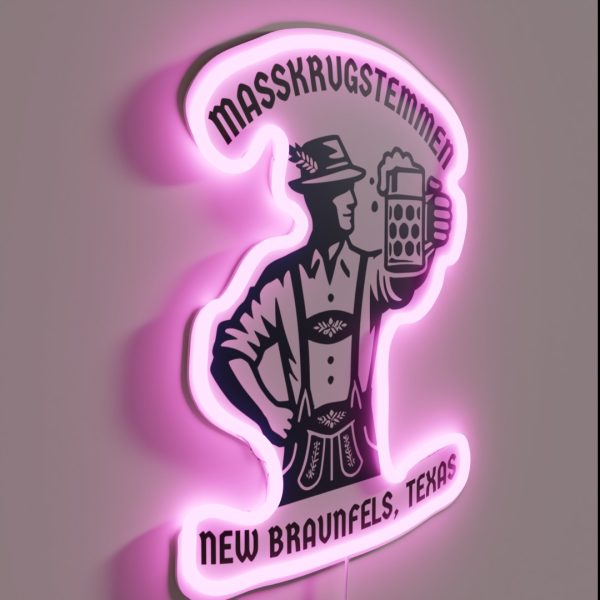 Masskrugstemmen New Braunfels Texas RGB Neon Sign