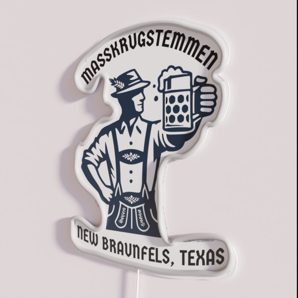 Masskrugstemmen New Braunfels Texas RGB Neon Sign
