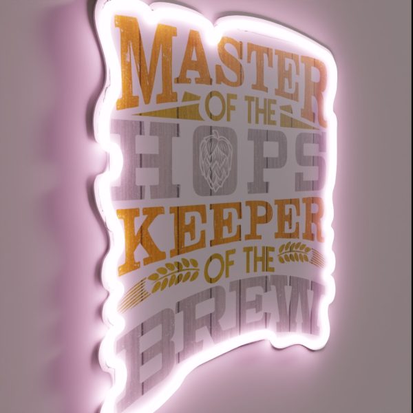 Master Of The Hops Keeper Of The Brew Beer RGB Neon Sign