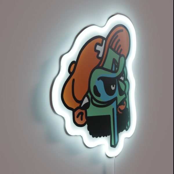 MF DOOM ALL CAPS RGB Neon Sign
