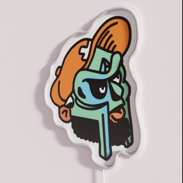 MF DOOM ALL CAPS RGB Neon Sign