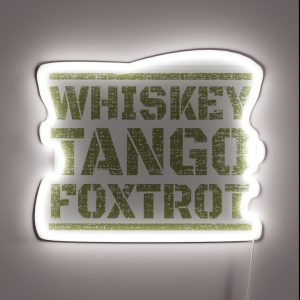 Military Vintage Whiskey Tango Foxtrot Whiskey Lover RGB Neon Sign