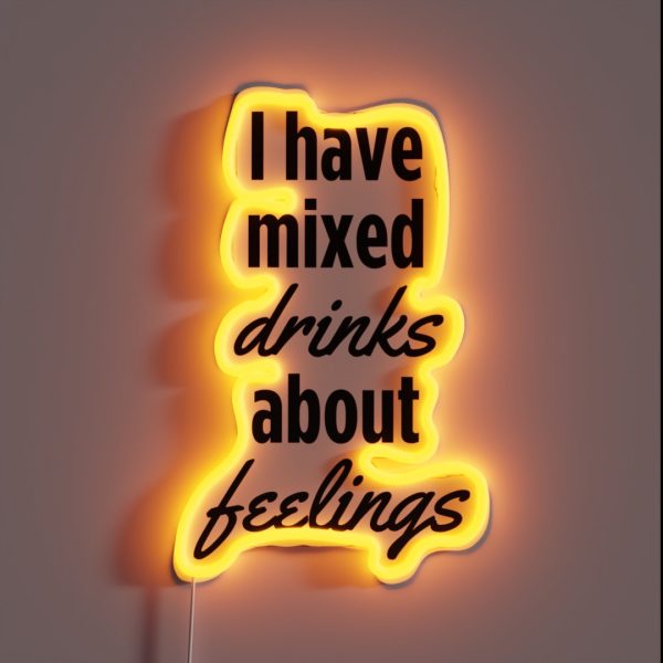 Mixed Drinks About Feelings RGB Neon Sign