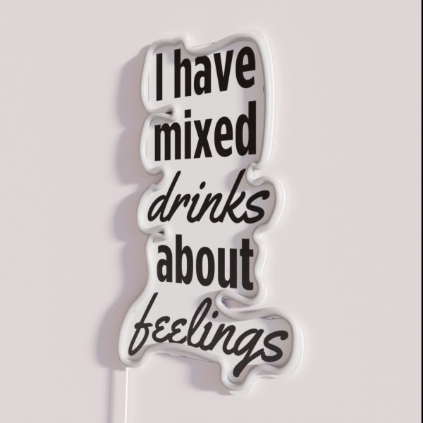 Mixed Drinks About Feelings RGB Neon Sign