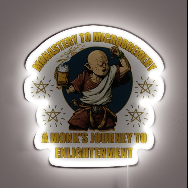 Monastery To Microbrewery Drunken Monk RGB Neon Sign