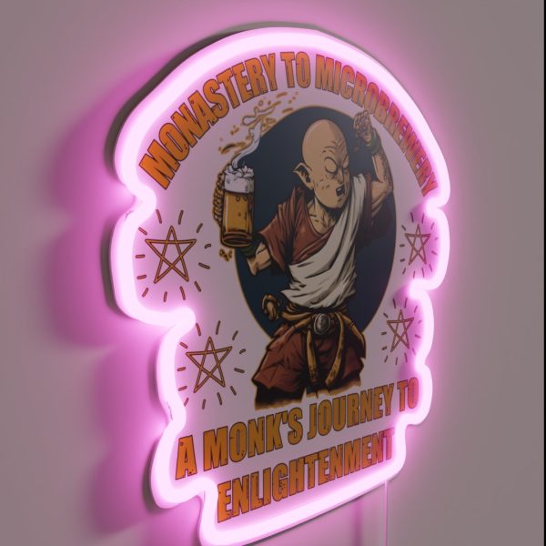 Monastery To Microbrewery Drunken Monk RGB Neon Sign