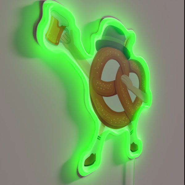 Oktoberfest German Dabbing Beer Drinking RGB Neon Sign