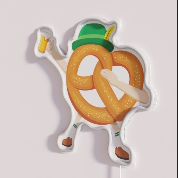 Oktoberfest German Dabbing Beer Drinking RGB Neon Sign