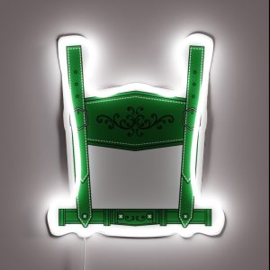Oktoberfest Lederhosen Green RGB Neon Sign