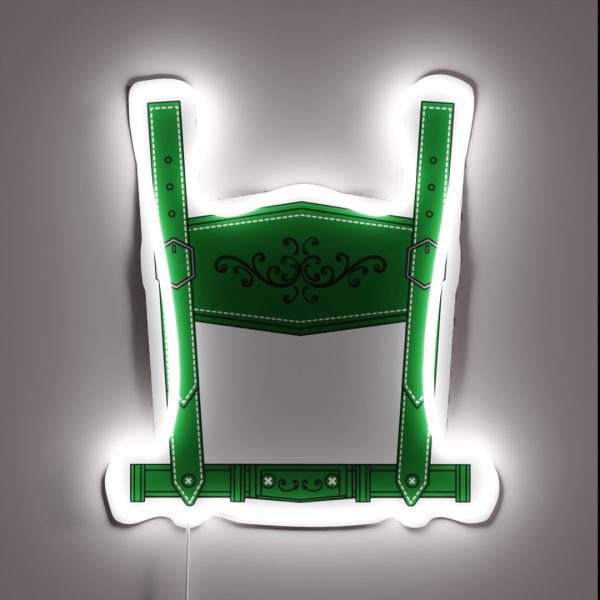 Oktoberfest Lederhosen Green RGB Neon Sign