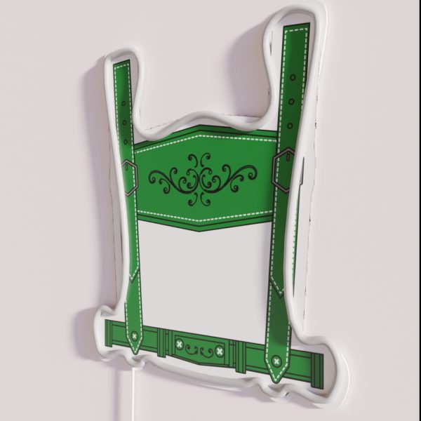 Oktoberfest Lederhosen Green RGB Neon Sign