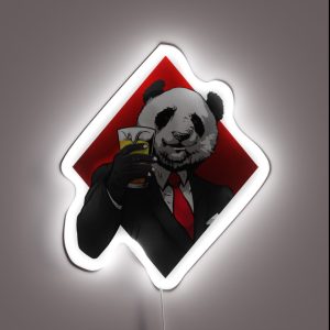 Panda Beer Cheers RGB Neon Sign