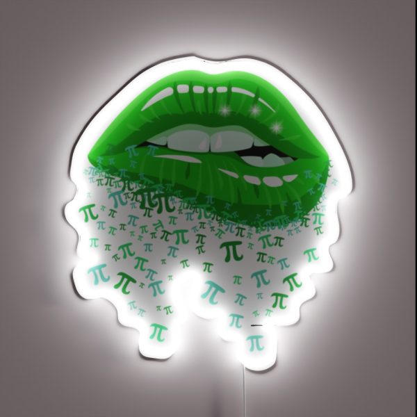 Pi Day Gift Pi Lips RGB Neon Sign